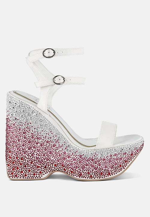 London Rag “Richness” Embellished High Wedges