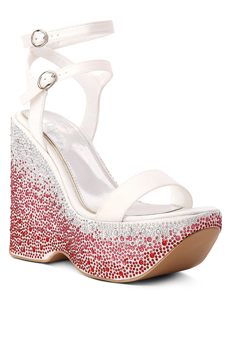 London Rag “Richness” Embellished High Wedges