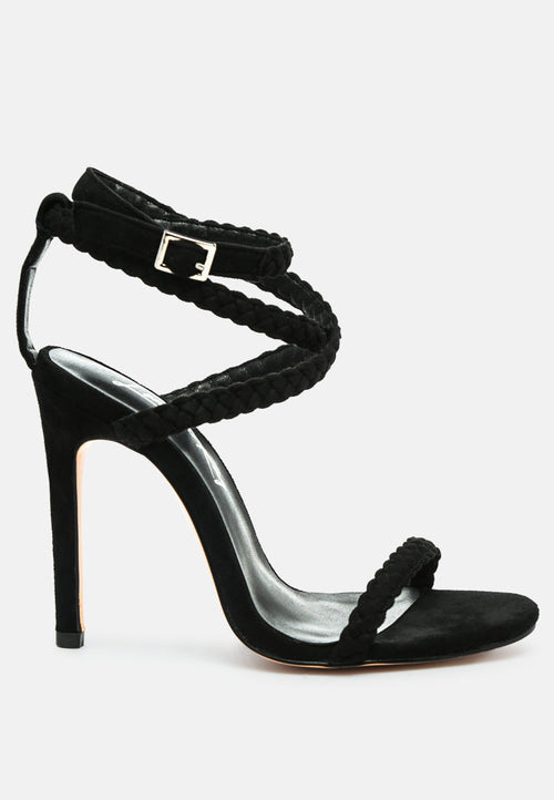 London Rag “Sherri” Braided Faux Suede Sandals