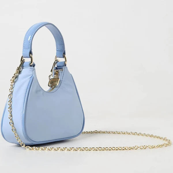CHIARA FERRAGNI "Vicky" Eye Motif Shoulder Bag (Blue)
