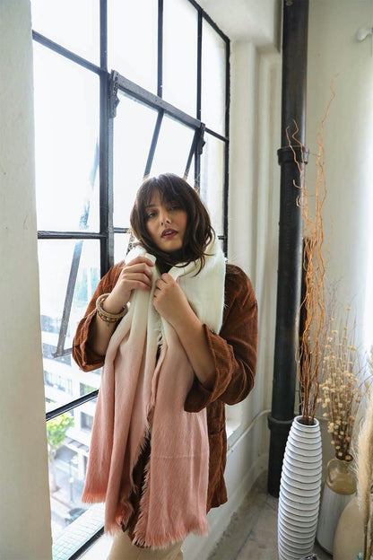 Ombre Silky Wool Wrap Scarf