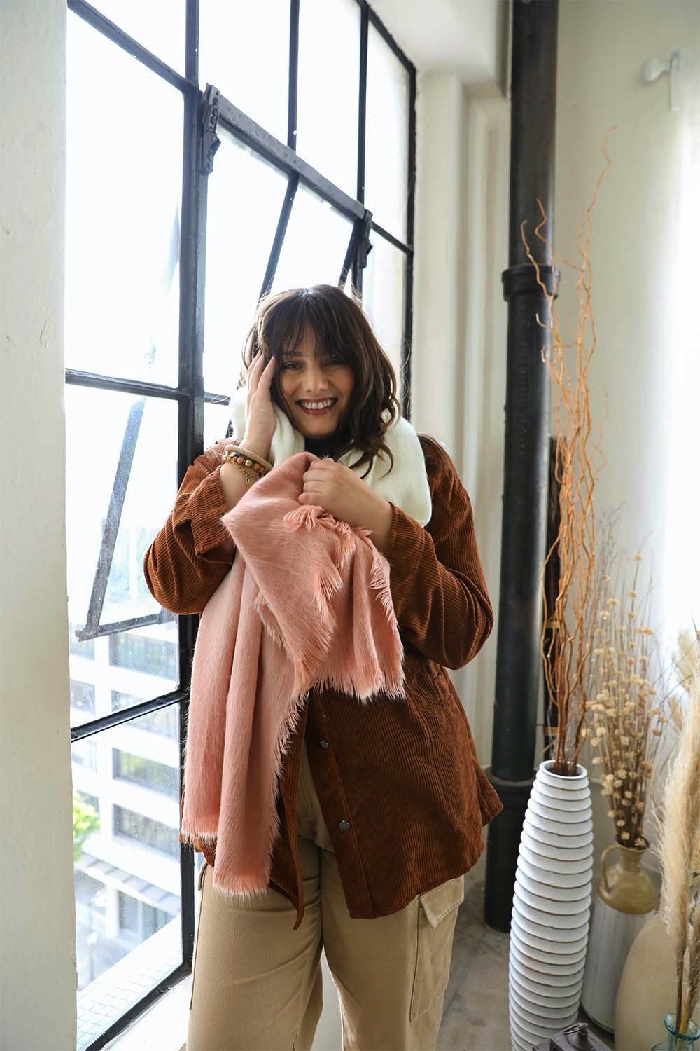 Ombre Silky Wool Wrap Scarf