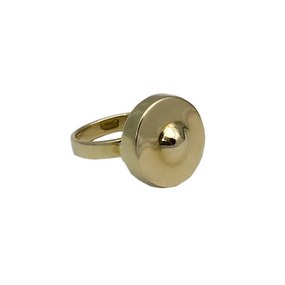 Gold-Tone Bombshell Gong Ring