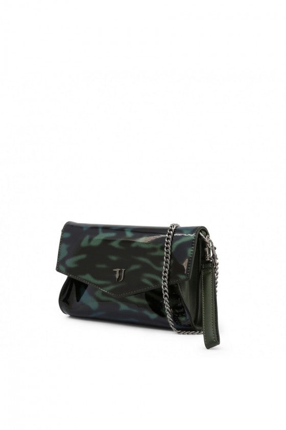 TRUSSARDI "Paprica" Marbled PU Handbag (Green)