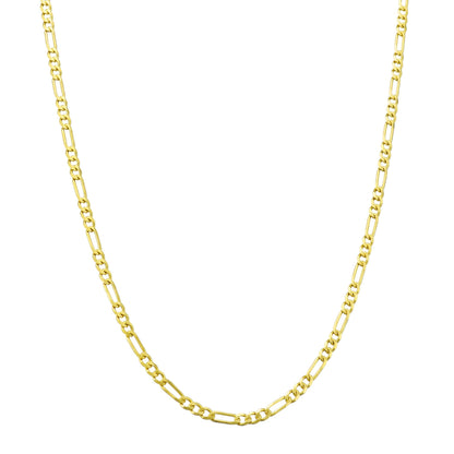 14K Solid Gold Thin Figaro Necklace