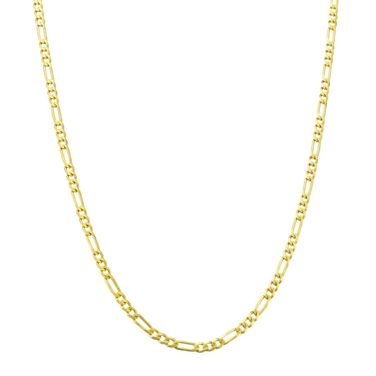 14K Solid Gold Thin Figaro Necklace